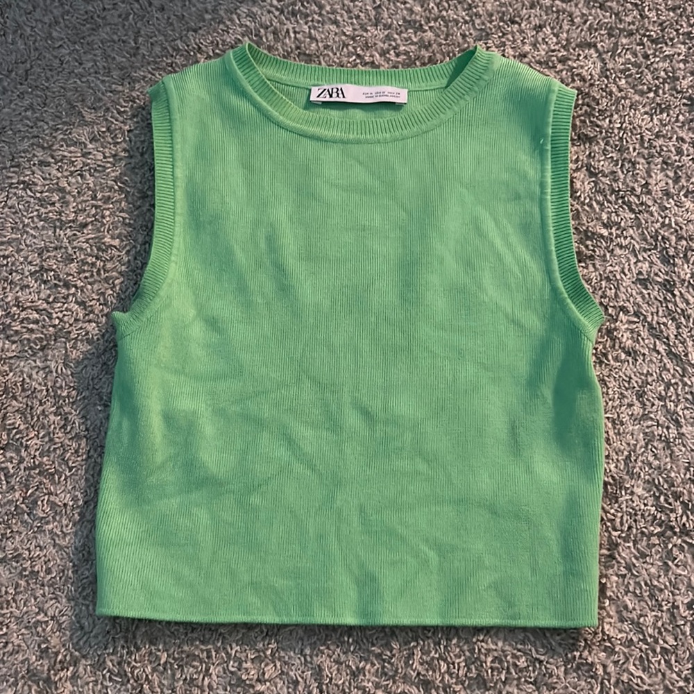 Zara green tank too